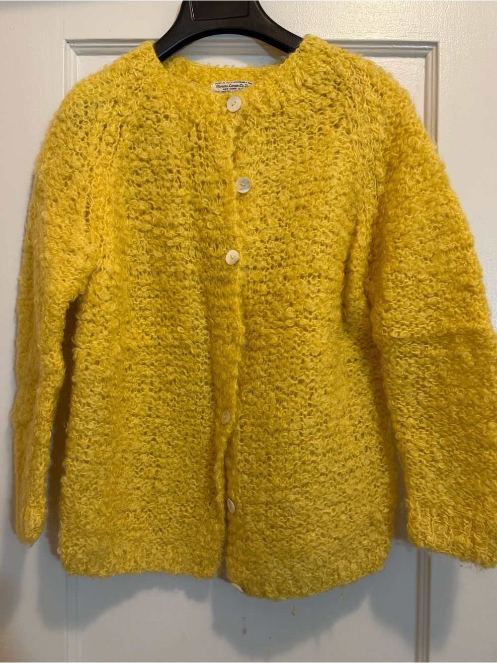 Vintage mohair yellow sweater
